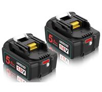 2 pcs BL1850B batería de Repuesto para Makita batería 18V 5.0Ah Li-Ion Repuesto Original Herramienta batería Compatible con BL1830 BL1850 BL1860 BL1860B BL1830B BL1840 BL1845 BL1820 194205-3 LXT-400
