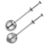 2 Pcs bola infusionadora de té, coladores te de bola con mango telescópico, pinzas filtro infusiones acero inoxidable, colador infusiones para tés sueltos, infusor de té, especias, azúcar