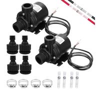 2 Pcs Bomba de Agua 12v, Bomba de Agua Pequeña 800L/H 5M, bomba de agua sumergible sin escobillas, bomba para taladro, sumergible sin escobillas, mini bomba de agua para