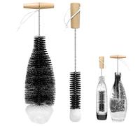 2 Pcs Bottle Brush, Limpiador Botellas por Dentro, 35 cm con Mango Largo y Cerdas Suaves Duras Densas, Cepillo Limpia Biberones Limpieza Profunda sin Rayar para Botellas de Soda, Cristal, Agua, Jarra