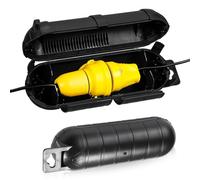 2 PCS Caja de Seguridad, Caja para Cables Protectora para Alargadores Cápsula Protectora para Cables para Uso en Interiores