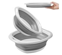 2 Pcs Ccubo Plegable, Lavabo Plegables, Palangana Plegables, Balde PlegablesFregadero Plegable Camping Camper Portátil para Hogar Cocina Bandeja de Lavado Baño (2 Tamaños)