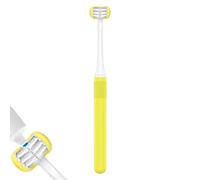 2 Pcs Cepillo de dientes de 3 caras | Cepillo de dientes de 3 caras para adultos,Cepillo de dientes de cerdas triples Fácil de cepillar Mejores resultados clínicamente probados Rápido, fácil y