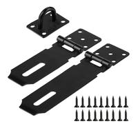 2 Pcs Cerradura Puerta Interior Exterior, 127 mm/106 mm Pestillos para Puertas de Seguridad de Acero Inoxidable, Cerrojo Puerta Exterior Interior Armarios Cobertizos Gabinete Baño Dormitorio(Negro)