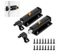 2 PCS cerrojo de puerta con resorte pestillo de muelle en acero inoxidable cerradura automática para con botón cierre mecánico para puerta interior y exterior pestillo resistente para ventana y portón