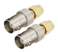 2 pcs Cess SMA Macho a BNC Hembra M/F Adaptador Conector