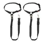 2 PCS Cinturón De Seguridad De Coche Universal para Todos Los Perros, Arnés Coche Perro Ajustable 45-80cm, Correa Perro Coche con Mosquetón, Cinturón Seguridad Coche para Viajes En Automóvil