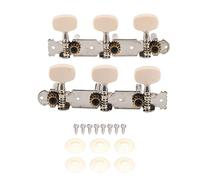 2 PCS Classical Guitar Tuning Pegs Keys Tuners, 3R3L Guitar Machine Heads Tuners Set, Silver