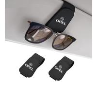 2 PCS Clip Gafas de Sol Coche para Opel Insignia B Grand Sport Tourer Wagon 2017-2022, Soportes magnéticos de Cuero para Lentes Apto Guardar Gafas De Coche, Tarjetas,A Black