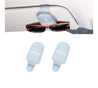 2 PCS Clip Gafas de Sol Coche para Opel Insignia B Grand Sport Tourer Wagon 2017-2022, Soportes magnéticos de Cuero para Lentes Apto Guardar Gafas De Coche, Tarjetas,L Light Blue