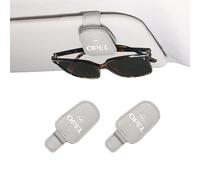 2 PCS Clip Gafas de Sol Coche para Opel Insignia B Grand Sport Tourer Wagon 2017-2022, Soportes magnéticos de Cuero para Lentes Apto Guardar Gafas De Coche, Tarjetas,K Grey