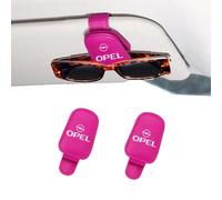 2 PCS Clip Gafas de Sol Coche para Opel Insignia B Grand Sport Tourer Wagon 2017-2022, Soportes magnéticos de Cuero para Lentes Apto Guardar Gafas De Coche, Tarjetas,E Purple