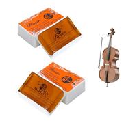 2 PCS Colofonia para Violín, Resina Natural para Arco de Violín, Viola y Violoncello - Mejora la Pronunciación del Instrumento Musical, Gran Agarre y Bajo Nivel de Polvo