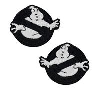 2 Pcs Compatibles con Ghostbuster Fantasma Insignias con cerraduras militares Patch Tácticas Airsoft Cosplay Ropa, Mochila, el Abrigo,Brazos, Chaquetas de Locomotoras, Accesorios Parches