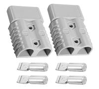 2 Pcs Conectores Electricos Rapidos 120 A 600V, mit 4 Terminales Eléctricos, Empalmes Cables Electricos, Conectores Cables Electricos para Coche, Caravana y Grandes Equipos Eléctricos (gris)