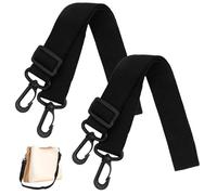 2 PCS Correa Bolso Bandolera Largo Negra, Correa de Hombro Ajustable Universal de 75-130cm de Nylon, Correas para Bolsos, Correa para Bolso Bandolera para Bolsa de Viaje, Bolsa de Ordenador Portátil