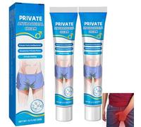 2 PCS Crema Íntima para Hombres, Crema Antipicazón para los Genitales Masculinos, Crema Calmante para Aliviar la Picazón para las Partes Privadas (2)