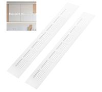 2 Pcs Cubiertas Rejilla Ventilacion Rectangular, Rejillas de Ventilación de Rectangular, Rejilla de Ventilación de Radiador de Aluminio para Pared Puerta Armario Entrada Salida de Aire(300 x 50 mm)