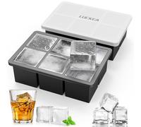 2 Pcs Cubiteras para Hielo Grande, Cubitera Silicona con Tapa Sin BPA