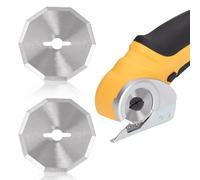 2 Pcs Cuchilla de Repuesto para Cúter Rotativo Eléctrico Tijeras Eléctricas Inalámbricas Cuchillas Cortador Rotativo para Caja de Cartón Alfombras Cuero Tela (1-1/2")