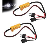 2 Pcs Decodificadores Coche H7 LED CANBUS No Error Resistencias 50W 6Ohm 12V DC Auto Decodificador LED Anti-Parpadeo Resistencia para Faros de Coche Antiniebla Intermitentes