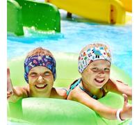 2 Pcs Diadema de Natación, Banda de Neopreno Elástica, Banda para Cabeza de Natación Cinta Natacion Oidos Niños Con Patrón Animal Lindo para Nadar y Surfear