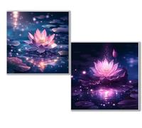 2 pcs Diamond Painting loto sueño, 5D Diamond Painting Kit Completo, Kit DIY de Pintura Diamante con Diseño de Mosaico, Cuadro Diamantes Manualidades Adultos para Decoración Casa 60x60cm 0D-595