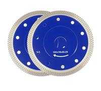 2 Pcs Disco Diamante Amoladora 125 mm x 22 mm, Disco Porcelanico para Separar y Cortar Porcelana, Porcelanico, Cerámica, Granito, Mármol, Azulejo, Ladrillo, Piedra Natural