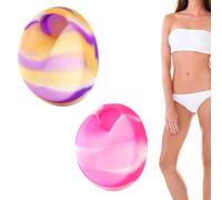 2 PCS Disco Menstrual Set,Disco de contenedor de silicona,Bolsa de almacenamiento,Manual del usuario,para flujos ligeros o pesados,a prueba de fugas,período reutilizable(S+L, Rosa + Violeta)