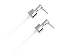 2 PCS Dispensador de Jabón de Repuesto con Rosca de 28 mm en Plástico Cromado, Sistema Durable y Elegante, Ideal para Botellas de Plástico, Cristal y Cerámica