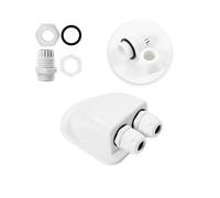 2 Pcs Double Wire Entry Gland Box Solar Panel Roof Wire Entry Gland Box Cable Motorhome White Double