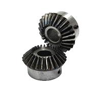 2 Pcs engranaje cónico 2 Módulo 20 dientes interiores Diámetro del orificio de 8-20mm Gear 90 grados de ángulo de acero mallado Engranajes Orificio de tornillo M5