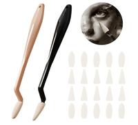 2 Pcs Espatulas Pintura, Limpiadores de Bocetos Contiene 20 Puntas de Esponja Reemplazables Limpiador de Bocetos Paleta Pintura para Principiantes en Pintura al óleo, Pintura de Bocetos