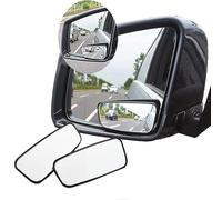 2 Pcs Espejo Punto Ciego Coche,Espejo De ángulo De Visión Giratoria De 360 °,Espejo Retrovisor Coche para Coches, SUV, Camiones,Ajustables, Cristal HD (negro)