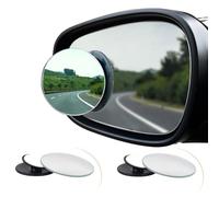 2 Pcs Espejo Retrovisor de Punto Ciego, Rimless HD Cristal Gran Angular 360 ° Retrovisor Angulo Muerto Exterior Espejo Ajustable Universal Coche, Moto, Camiones, SUV, Furgonetas, etc