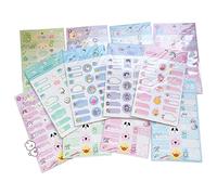 2 Pcs Etiquetas escolares para niños - Etiquetas adhesivas impermeables para la escuela - Etiquetas de nombre de dibujos animados lindo patrón aleatorio para rotuladores, lápices, botella de Generic