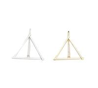 2 PCS Fashion Hollow Triangle Cirlet Cape de cabello Geométrico Agua de cabello Accesorios para el Gold & Silver