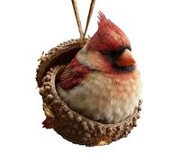 2 PCS Forest Animal Acorn Ornaments - Pertect Gift For Animal Lovers | Forest Christmas Ornaments, 2D Hanging Ornament, Nature-Themed Party Outdoor Indoor Home Accessories Decorati