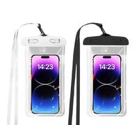 2 Pcs Funda Impermeable Móvil, IPX8 Universal Bolsa Estanca Móvil, Frontera sin Costuras 3D, Cuerda Desmontable y Ajustable, Bolsa para Móvil Agua Compatibilidad para lPhone/Xiaoni