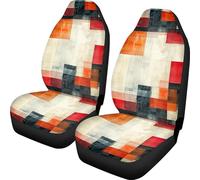 2 Pcs Fundas Asientos Delanteros Estampado De Estilo Nórdico Universal Cubierta para Asiento De Coche Impermeables para Camiones para La Mayoría De Coches 52X138 Cm