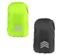 2 PCS Fundas Impermeable para Mochilas, Fundas de Lluvia para Mochilas, Cobertor de Lluvia para Mochilas, Cubierta de Lluvia de Bolsas, Cubre Mochila Lluvia con Rayas Reflectantes, Backpack Rain Cover