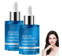 2 Pcs Ghk-Cu Peptide Suero Peptidos Faciales Suero Serum Peptidos Facial Peptide Serum Hidrata Profundamente Antiedad Minimiza Los Poros Reafirma La Piel Apto para Todo Tipo de Piel 30ml/Pcs