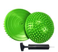 2 Pcs Hedgehog Balance Pods with Pump Pillow Balance Hedgehog Fitness Balance Ball Half Spiky Fitness Domes Pimples Pilates Ball with Pump for Massage Stability Training Muscle Yoga