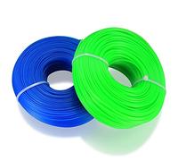2 Pcs Hilo de Nailon Redondo para Cortacésped, Hilo para Desbrozadora, 1,6 mm x 100 m Línea para Cortar Césped para Cortar Malezas Césped, Color Azul, Verde, 100 m x 2 pcs, 200 metros en total
