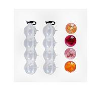 2 Pcs Ice Ball Molds Round Sphere Tray for Whiskey Cocktail Drinks, White