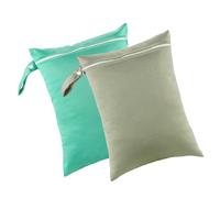2 Pcs Impermeable Bolso Húmedo Bolso De Almacenamiento Reutilizable Bolsas De Pañales Gimnasio Yoga Para Bebés Y Artículos Gimnasia