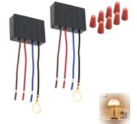 2 PCS Interrupteurs Tactiles pour Lampe de Table, Interrupteur Gradateur Tactile Variateur à Capteur Tactile 4 Voies Touch Dimmer Switch pour Lampe de Bureau Lampadaire Applique Murale