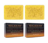 2 PCS Jabón de Cúrcuma,kojic acid soap,urmeric soap,jabon de curcuma para la cara,Jabón Facial Cúrcuma,Turmeric Ácido Kojic Acid Soap,Jabón de baño Hidratante,para Cara y Cuerpo