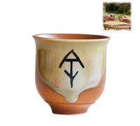 2 pcs Japanese Tea Cups-Chinese Kungfu Teacups, 2.5oz Ceramic Tea Cups Gift for Women Men Adults, Handmade Vintage Elegant Handle-Less Asian Porcelain Teacups for Home, Party, Office