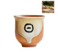 2 pcs Japanese Tea Cups-Chinese Kungfu Teacups, 2.5oz Ceramic Tea Cups Gift for Women Men Adults, Handmade Vintage Elegant Handle-Less Asian Porcelain Teacups for Home, Party, Office